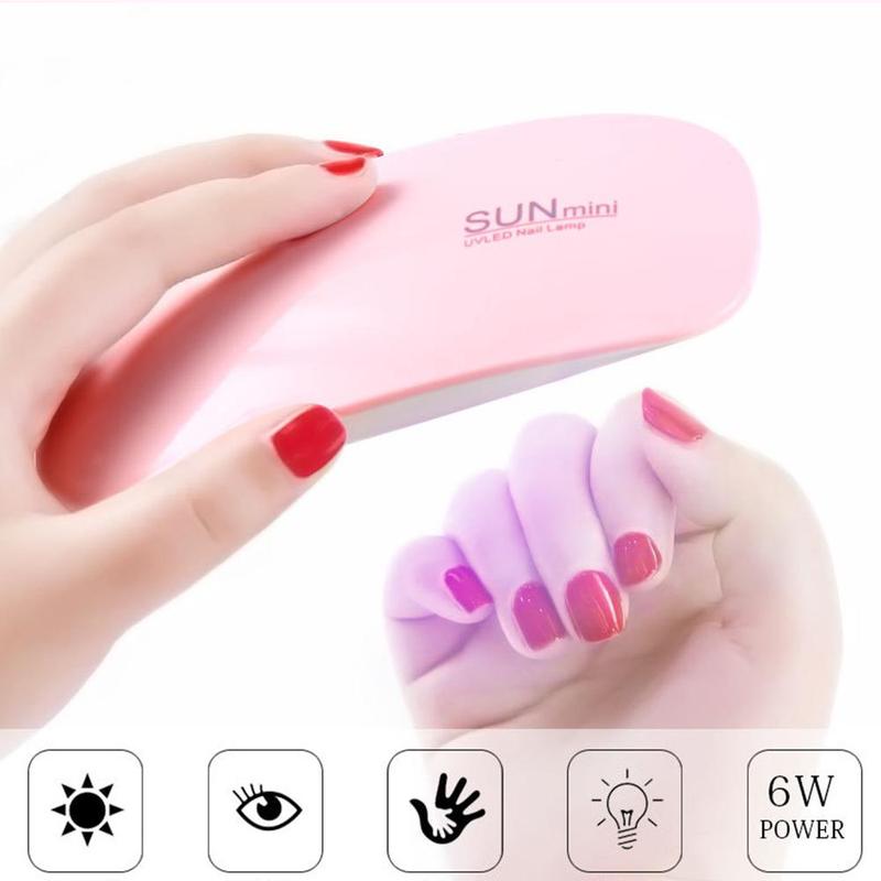 Portable Nail Lamp, 1 Count Pocket Size LED Nail Art Lamp, Professional Manicure Pedicure Tool for Home & Salon Use