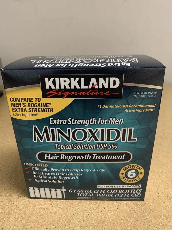 Kirkland Minoxidil 5% Extra Strength Men Hair Regrowth Solution 3 Month 05 2025 Hair Care Pack Comfort