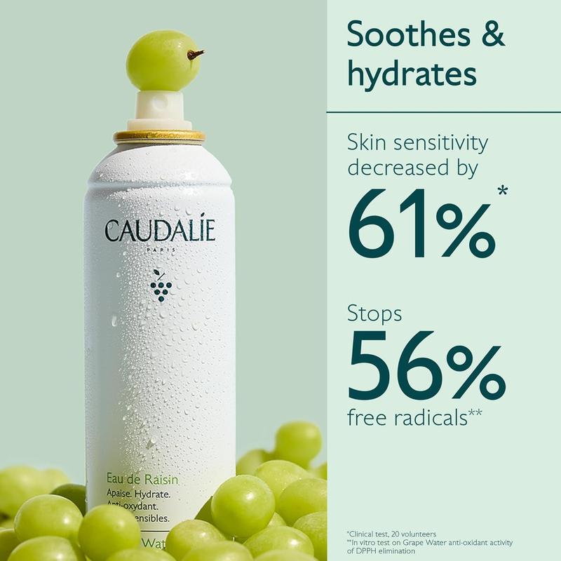 Caudalie Grape Water Moisturizing Face Mist - Soothing Organic Facial Spray to Instantly Hydrate and Strengthen the Skin Barrier, Safe for Sensitive Skin