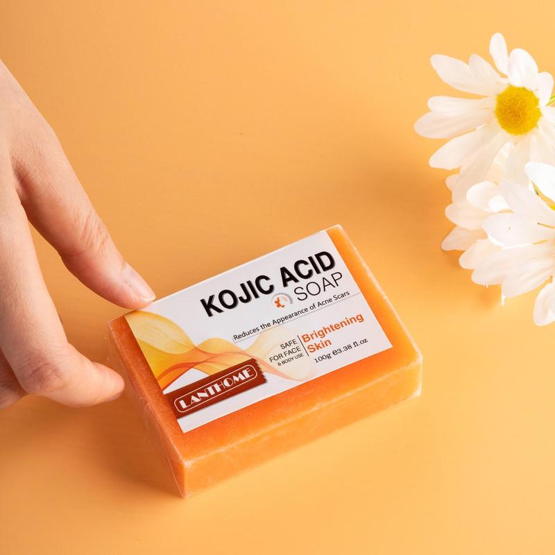 Kojic Acid Facial Soap, Reduce Acne & Scar, Facial Brightening Soap, Skincare Product for Women & Men, Skin Cleansing Soap Bar