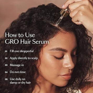 VEGAMOUR GRO Hair Serum, Get Thicker, Fuller Looking Hair In As Soon As 90 Days, Doesn't Make Hair Feel Oily, Bergamot Scent, 1 fl. oz. Haircare Blend