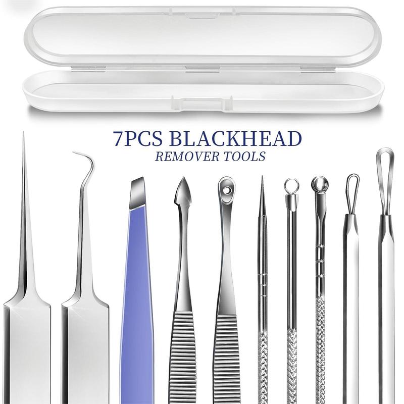 Blackhead Remover Tool Kit - Pimple Popper & Ingrown Hair Removal Set with Extractors and Tweezers for Effective Skincare Comfort