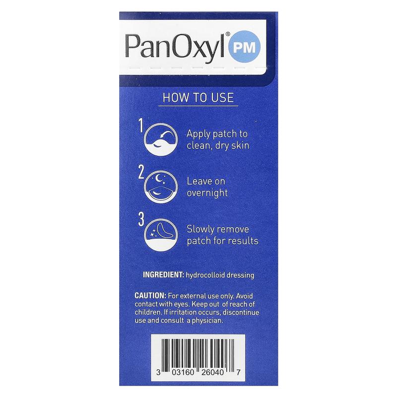 PanOxyl PM, Overnight Spot Patches, 40 Clear Hydrocolloid Patches