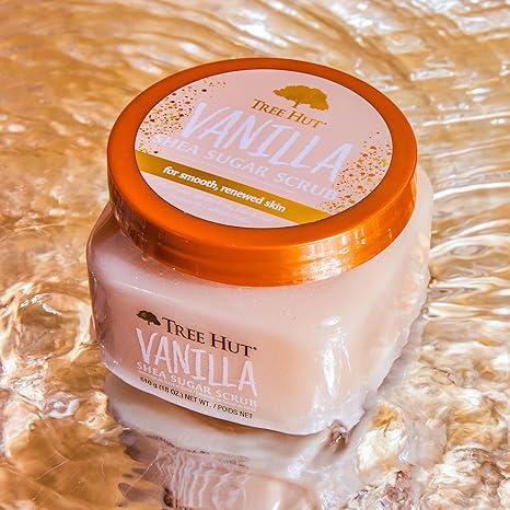 Tree Hut Vanilla Shea Sugar Exfoliating & Hydrating Body Scrub, 18 oz