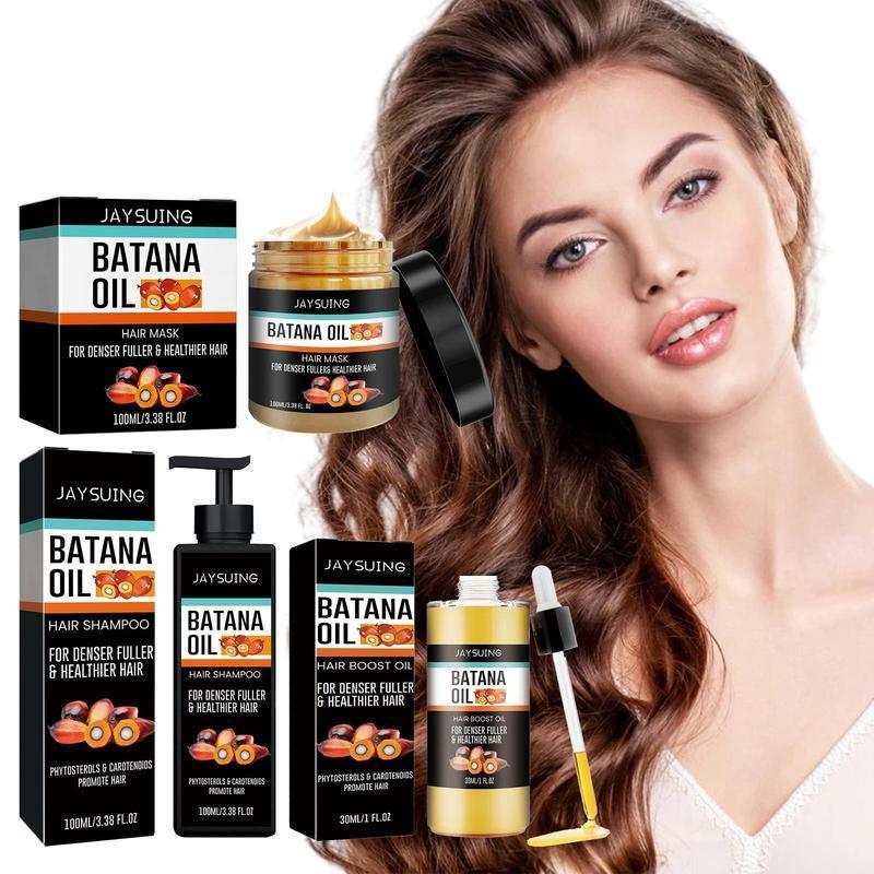 Batana Oil Shampoo & Hair Mask & Hair Oil Set, 3 Counts set Nourishing & Moisturizing Hair Care Products, Hair Care & Styling Product for Men and Women, Christmas Gift