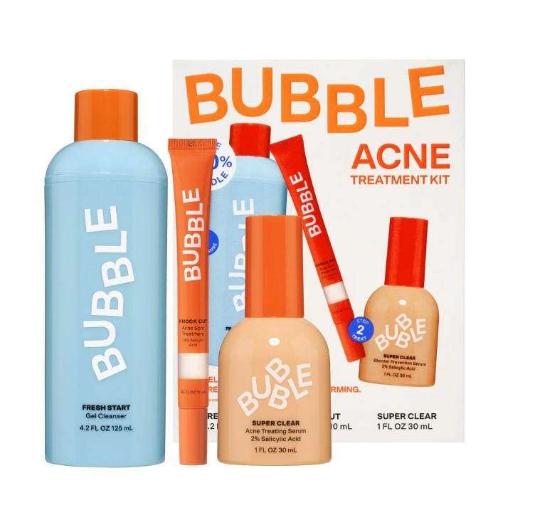 Bubble Skincare Acne Kit for All Skin Types - Includes 3 Items for Skin Repair and Comfort