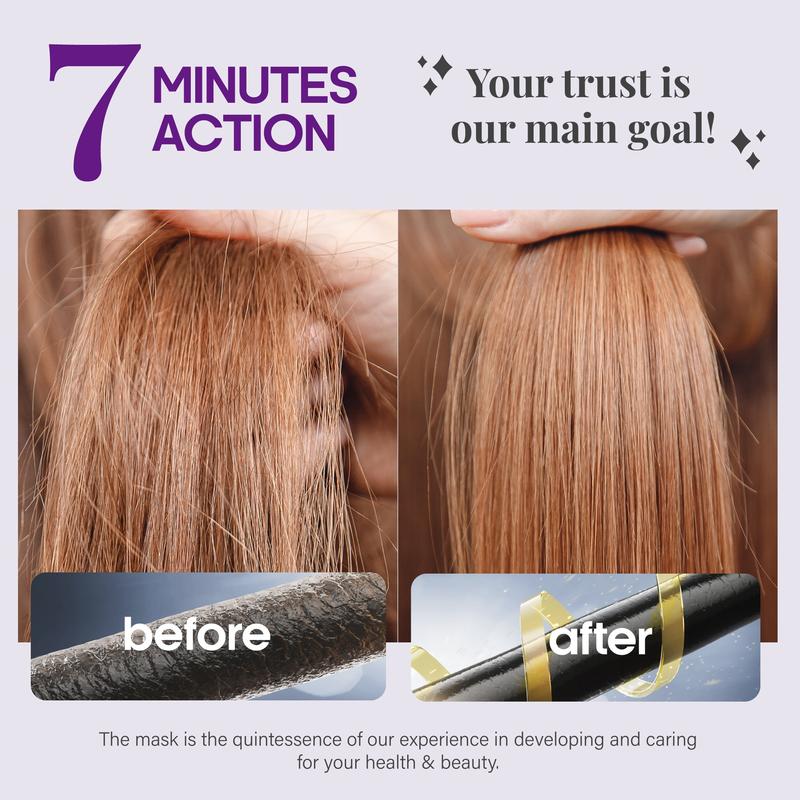 Hydrating Hair Mask for Damaged Hair with Keratin, Biotin, Argan & Coconut Oil for Deep Conditioning for Dry, Frizzy & Colored Hair - For All Hair Types - Sulfate & Paraben-Free - 10 FL OZ