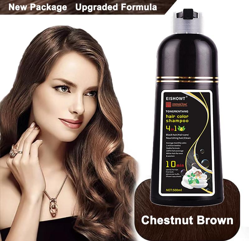 EISHOWT 4-in-1 Hair Color Shampoo - Various colors available, herbal Ingredients Natural Shampoo, Natural Hair coloring, Plant haircare