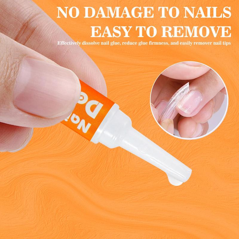 Nail Glue Remover, 10pcs set Gentle Nonirritating Nail Art Glue Remover, Professional Fast No Harm Nail Glue Remover, Nail Art & Nail Care Product