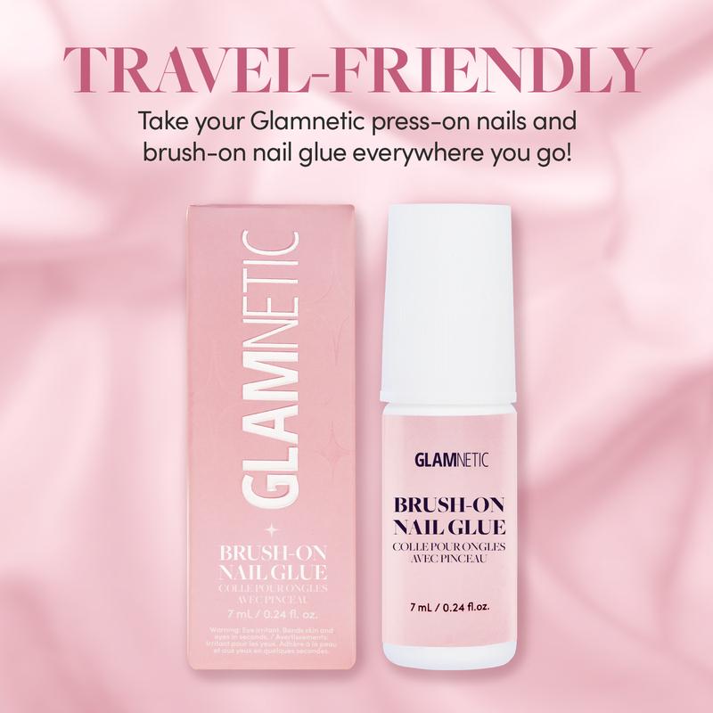 Glamnetic | Glue Duo Two Brush-on Nail Glues Bundle Damage-Free Application Nail Art Nail Care