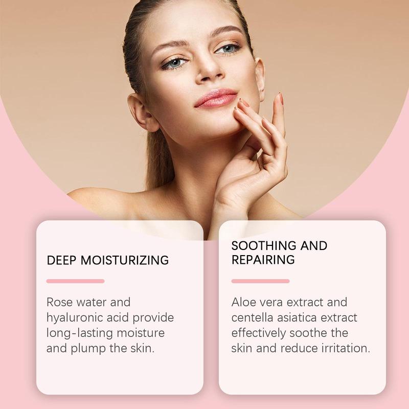 Rose Moisturizing Facial Essence, Long Lasting Hydrating Facial Serum, Brightening Facial Essence, Face Care Product for Women & Men