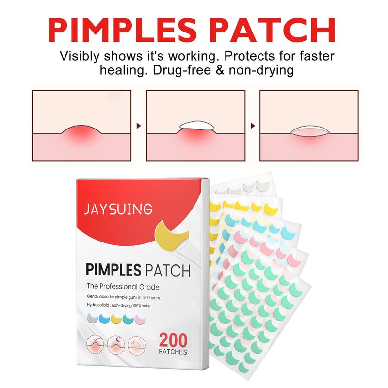 Acne Patches, 200pcs box Professional Acne Patch, Facial Skin Care Product for Women & Men, Daily Skincare Product for Acne Prone Skin