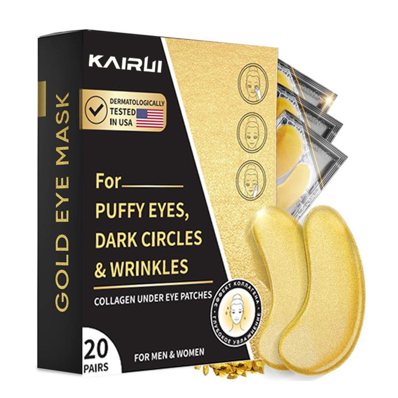 Golden Glow Under Eye Patches .Rejuvenating Treatment for Dark Circles, PuffyEyes, Refreshing, Revitalizing, Travel, FirmingWrinkles